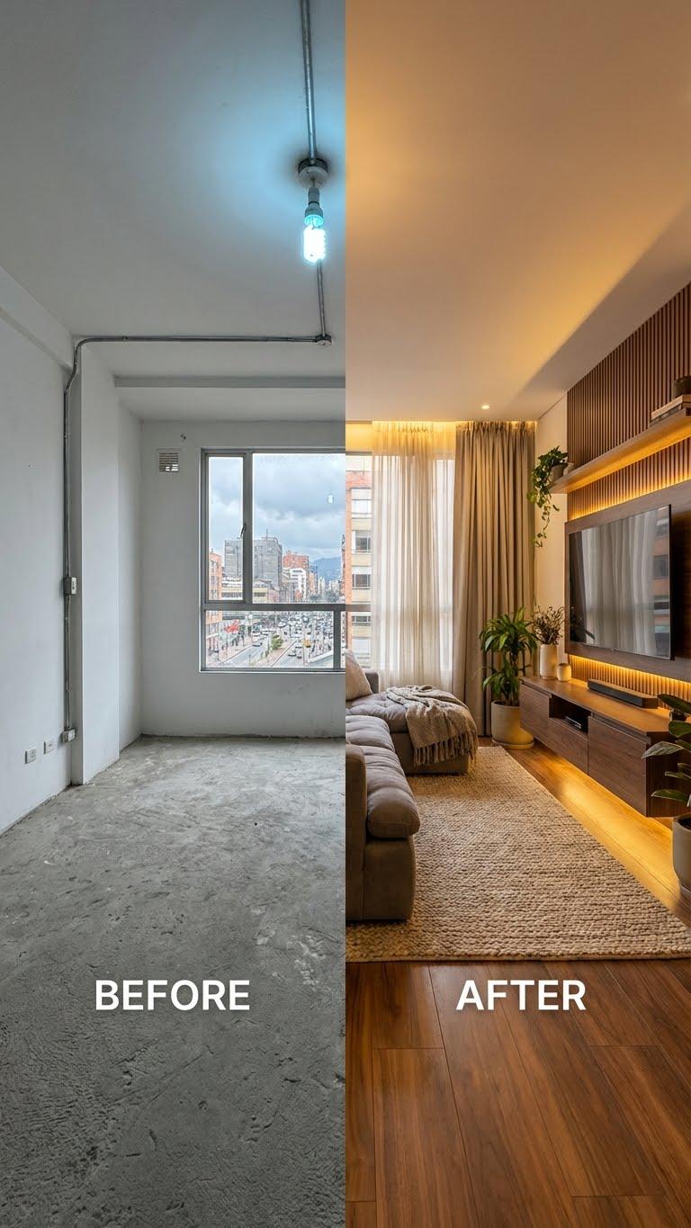 Habitación Antes y Despues